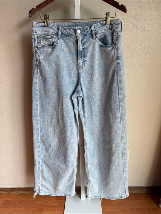 American Eagle Outfitters Denim - American Eagle High-Rise Baggy Wide-Leg Light Wash Jeans Size 10